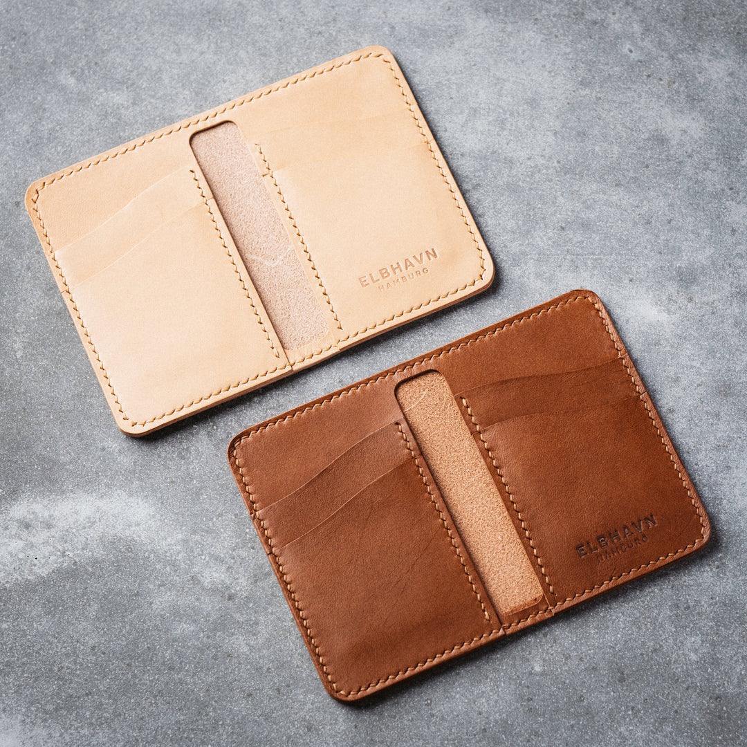 Emre Telli, Note Wallet, Vacchetta leather, rust, 8cm x 12cm
