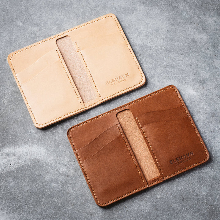 Emre Telli, Note Wallet, Vacchetta leather, rust, 8cm x 12cm