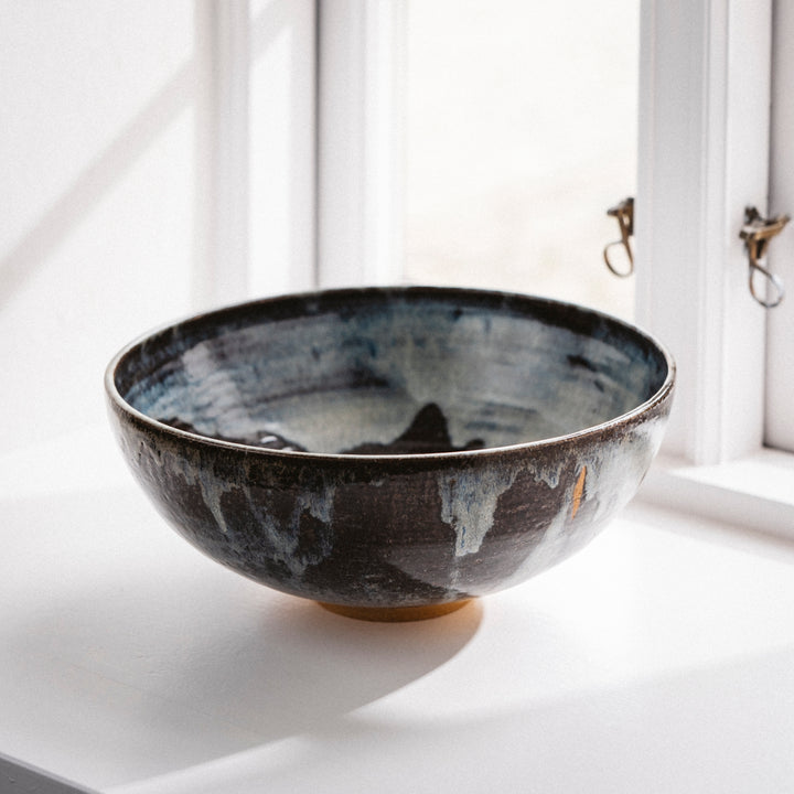 Malin Eva Altena, Salatschale, groß, Keramik/ Steinzeug, glasiert, H14cm x Ø33cm