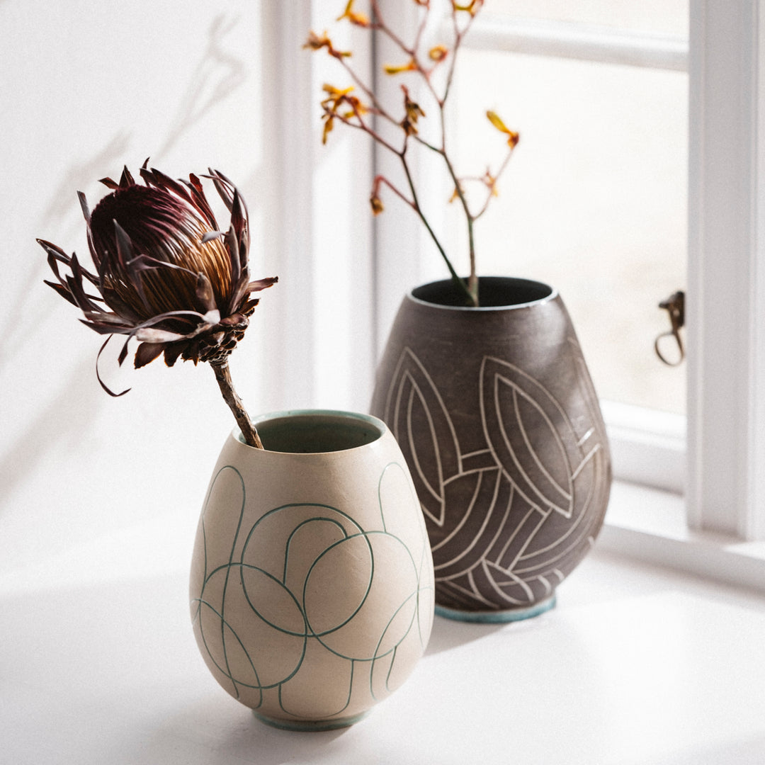 Elina Martian, Vase, Steinzeug Keramik, 21cm