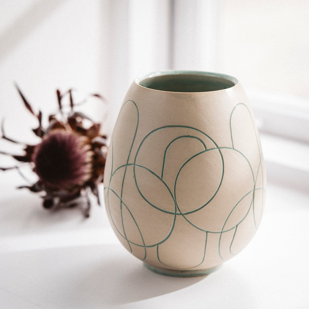 Elina Martian, Vase, Steinzeug Keramik, 17cm