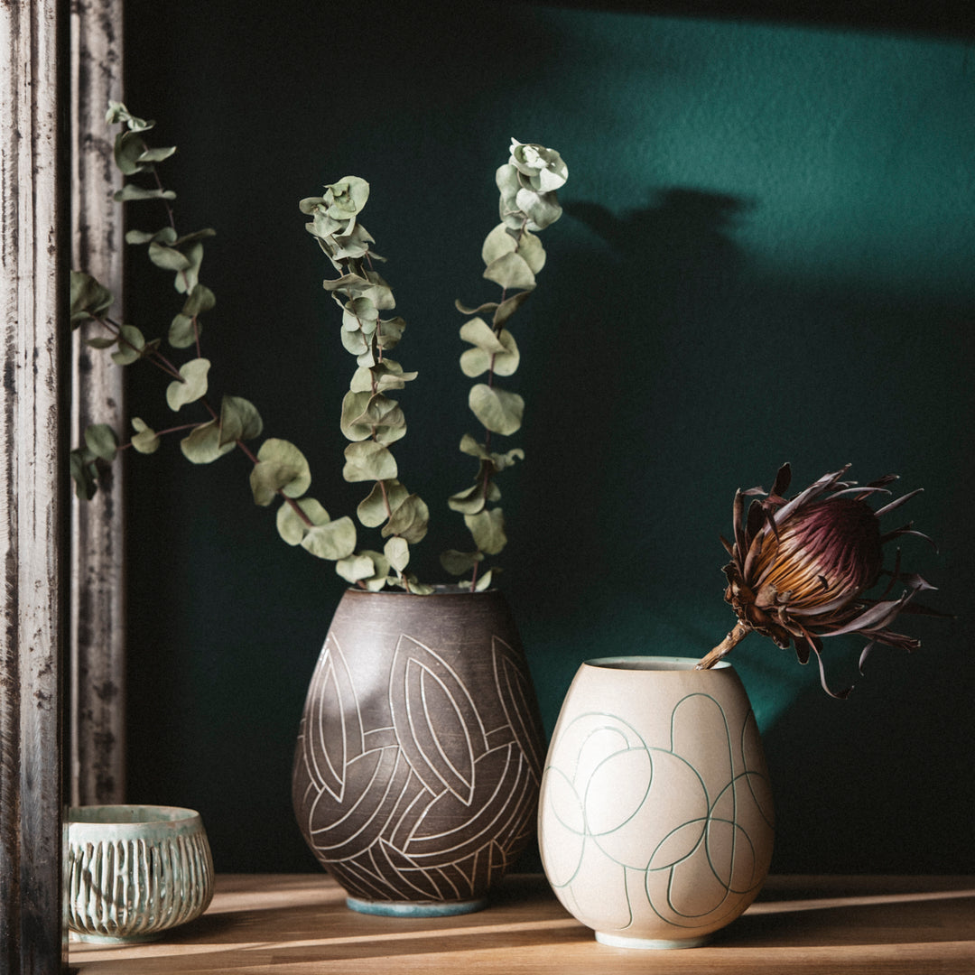Elina Martian, Vase, Steinzeug Keramik, 21cm