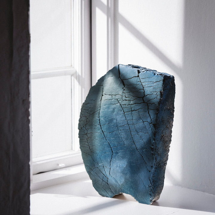 Gundula Sommerer, vase | stoneware, blue, (SB112)