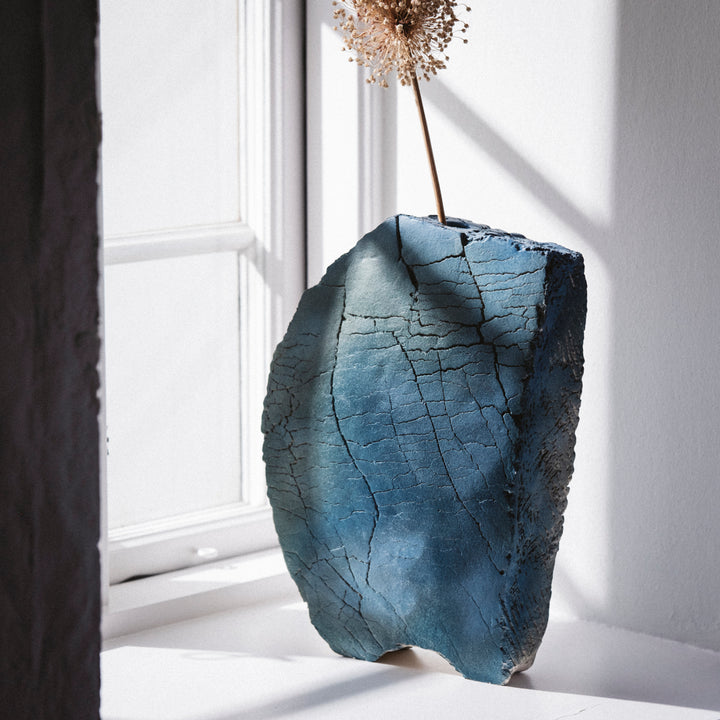 Gundula Sommerer, vase | stoneware, blue, (SB112)