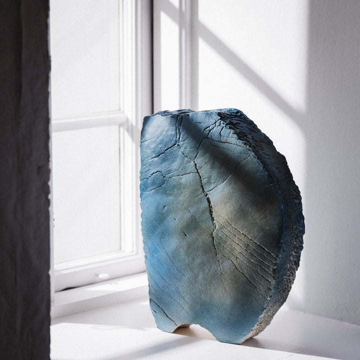 Gundula Sommerer, vase | stoneware, blue, (SB112)