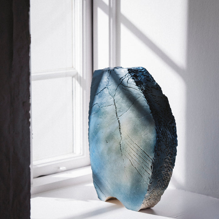 Gundula Sommerer, vase | stoneware, blue, (SB112)