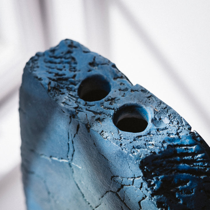 Gundula Sommerer, vase | stoneware, blue, (SB112)
