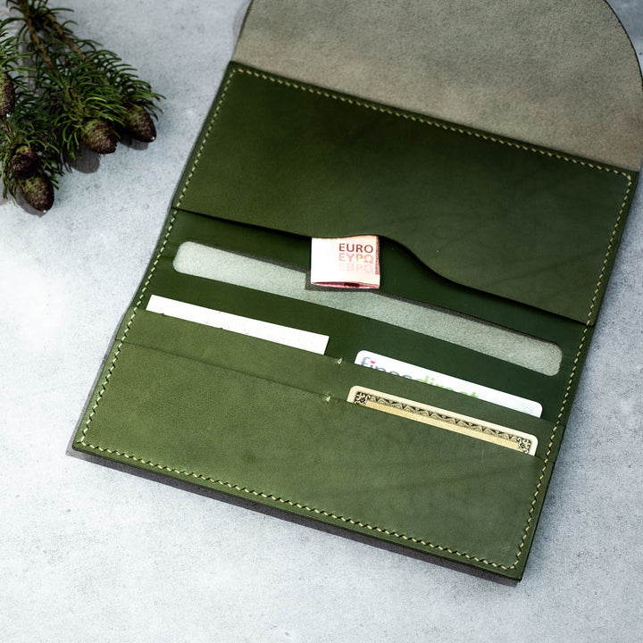 Emre Telli, Arc Wallet, Vacchetta leather, Bosco, 20cm x 11cm