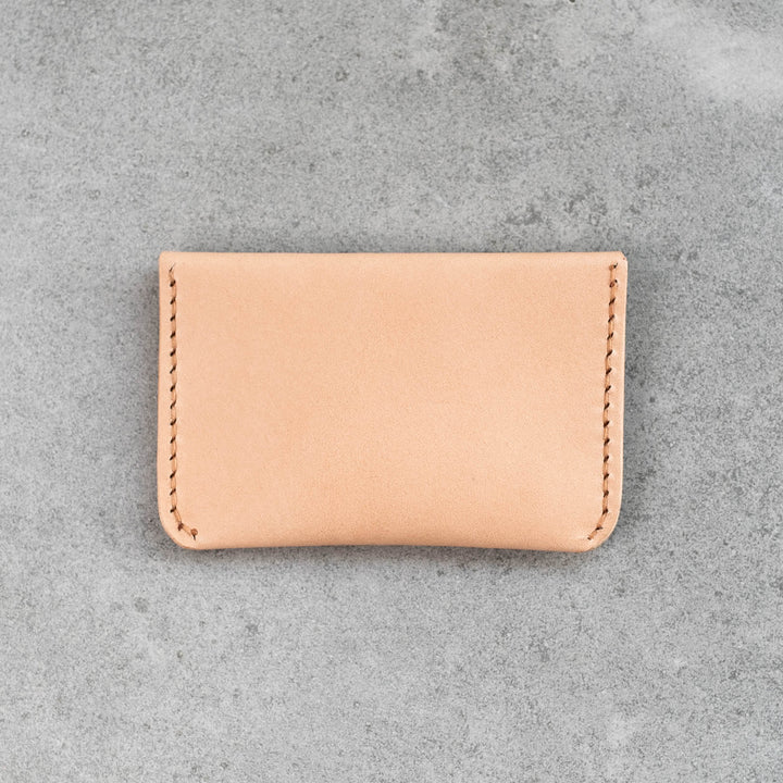 Emre Telli, Flap Wallet, Vacchetta leather, natural, 11.5cm x 6.5cm