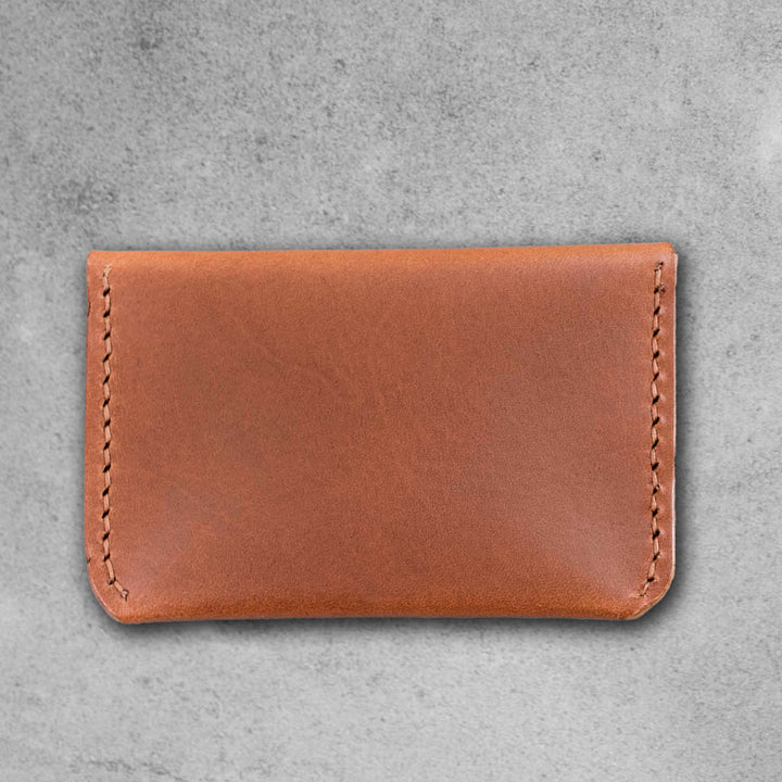 Emre Telli, Flap Wallet, Vacchetta leather, gold-colored, 11,5cm x 6,5cm