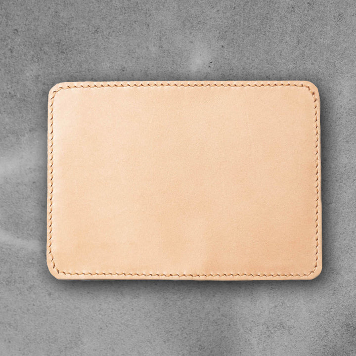 Emre Telli, Note Wallet, Vacchetta leather, natural, 8cm x 12cm