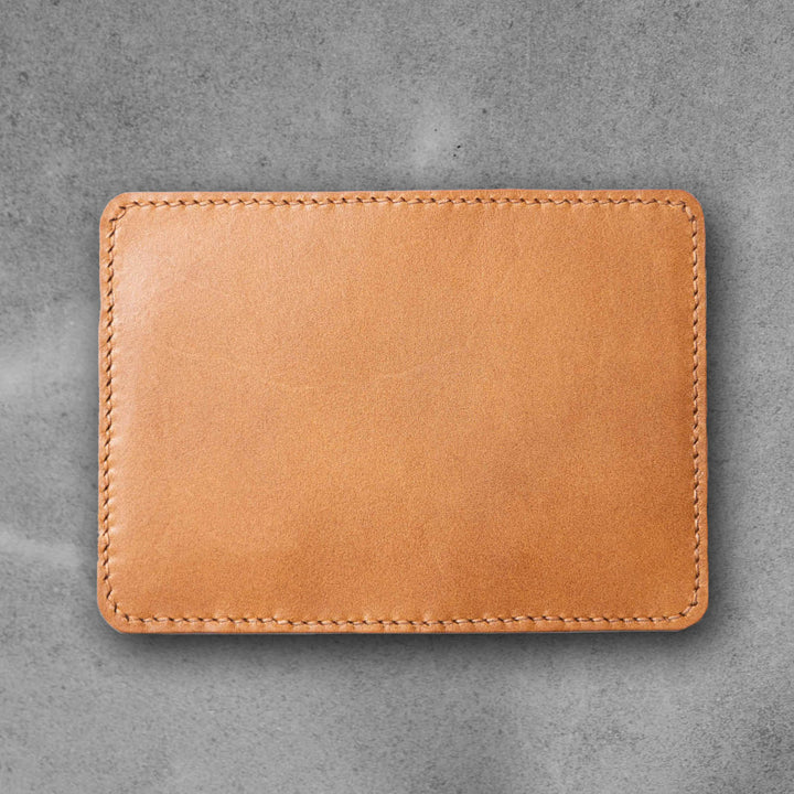 Emre Telli, Note Wallet, Vacchetta Leder, goldfarben, 8cm x 12cm