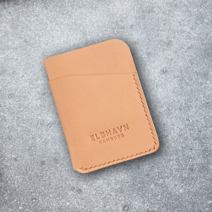 Emre Telli, Pocket Folio, Vacchetta leather, natural, 8cm x 12cm