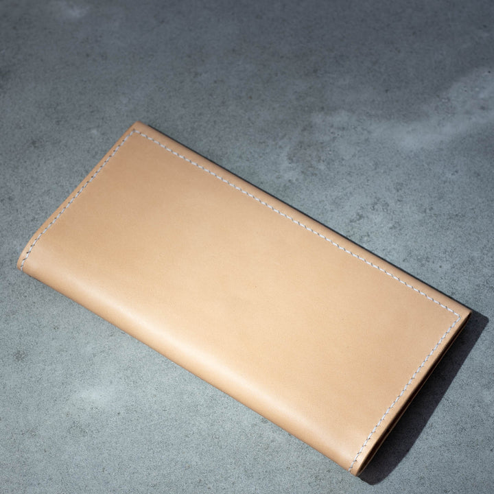 Emre Telli, Arc Wallet, Vacchetta leather, natural, 20cm x 11cm