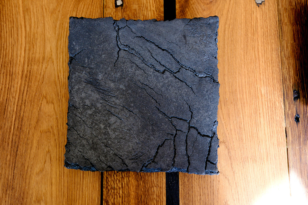 Gundula Sommerer, Raku Schale, schwarz, quadratisch (RQ120)