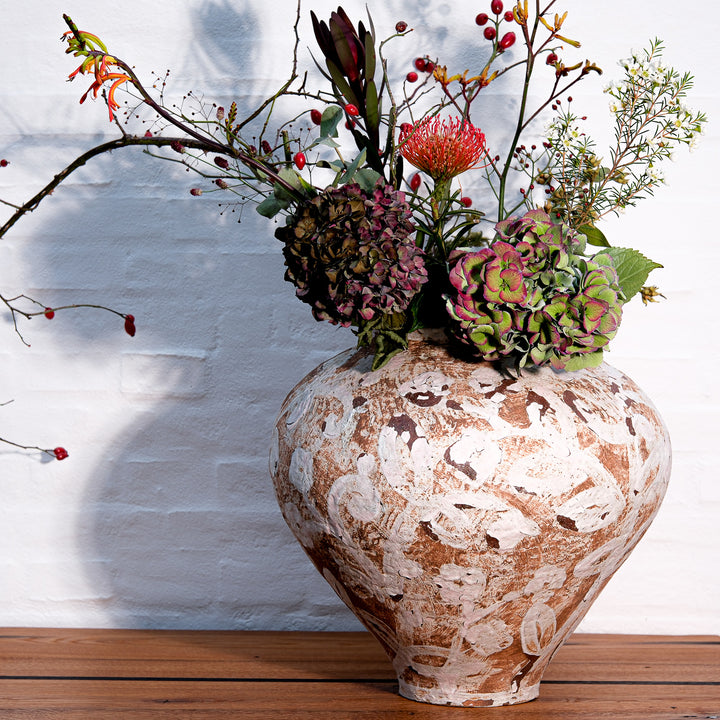 Lotte Buur, große Vase, Steinzeug | weiß (LB02)