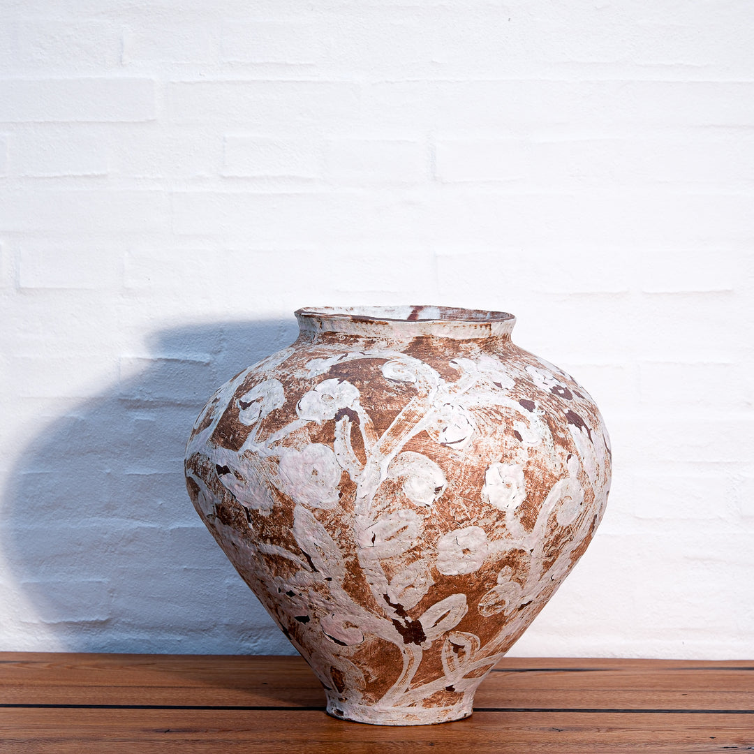 Lotte Buur, große Vase, Steinzeug | weiß (LB02)