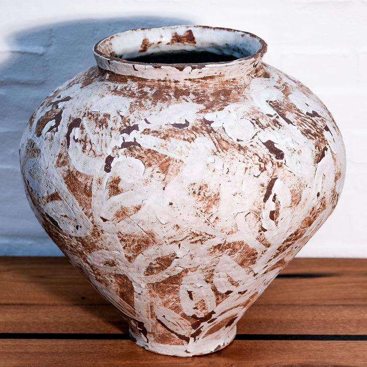 Lotte Buur, große Vase, Steinzeug | weiß (LB02)