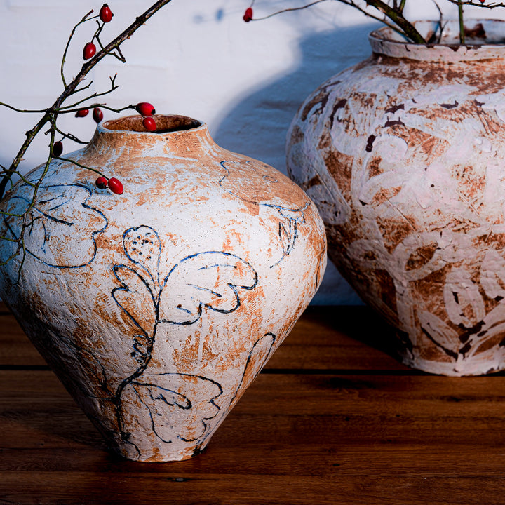 Lotte Buur, mittelgroße Vase, Steinzeug | weiß (LB03)