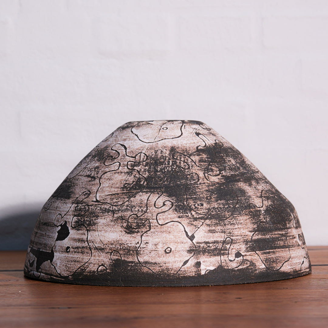 Lotte Buur, Schale, Steinzeug | schwarz (LB06)