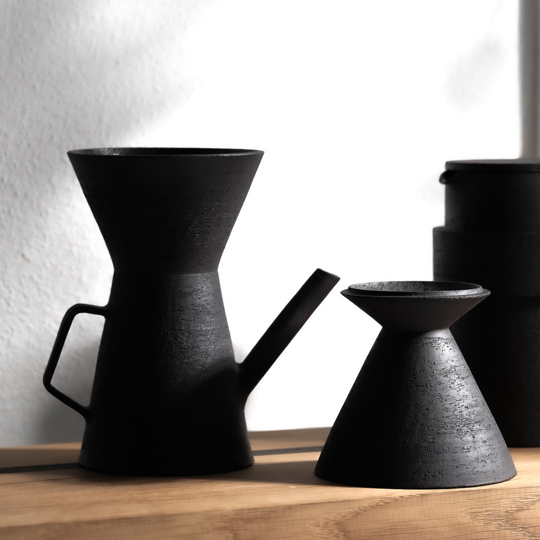 Saeam Kwon, Keramik, Kaffeekanne inkl. Filter, 200ml | matt schwarz (SK20)