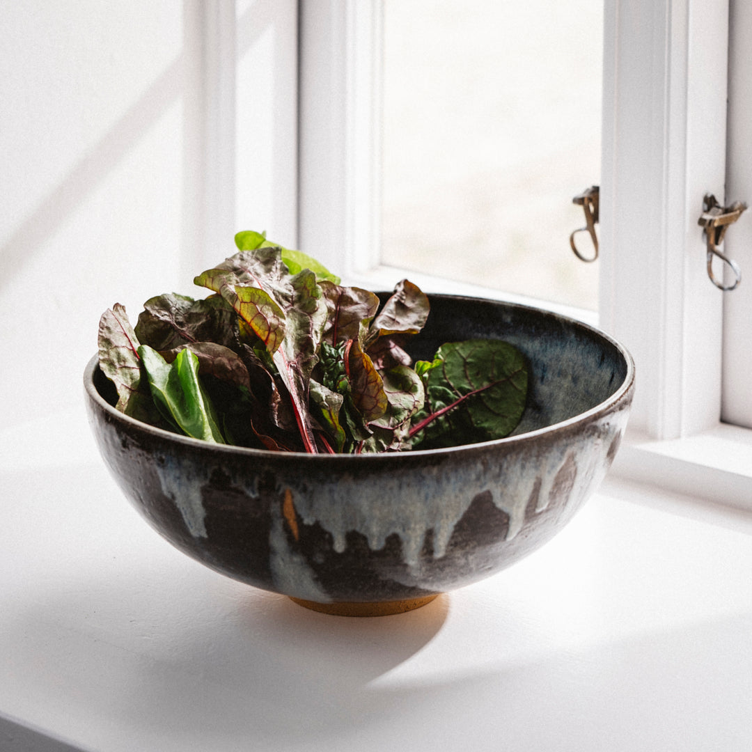 Malin Eva Altena, Salatschale, groß, Keramik/ Steinzeug, glasiert, H14cm x Ø33cm