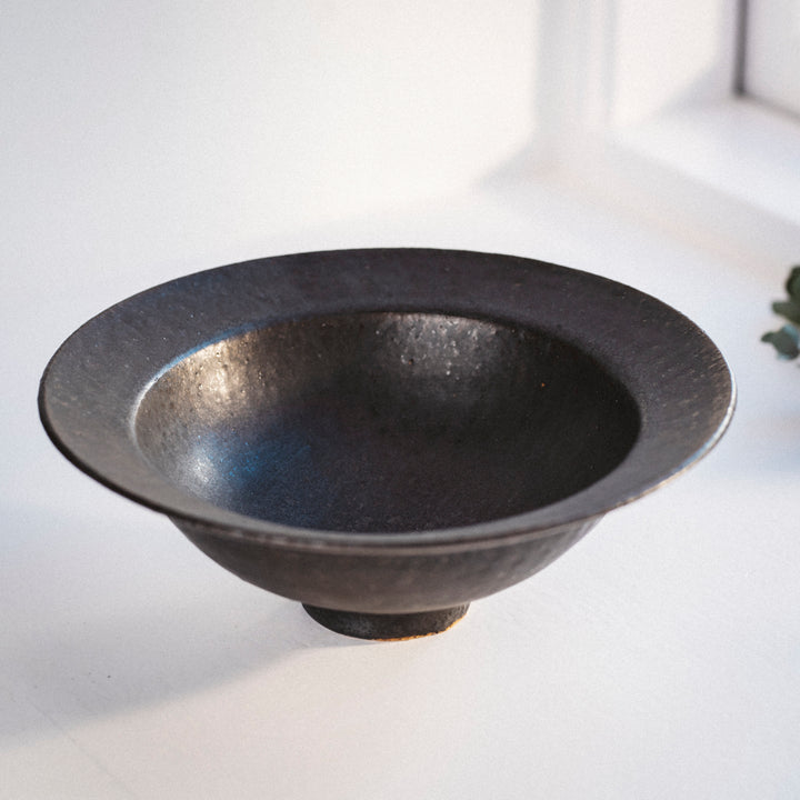 Wakahiko Ishikawa, bowl, Japanese ceramic, black