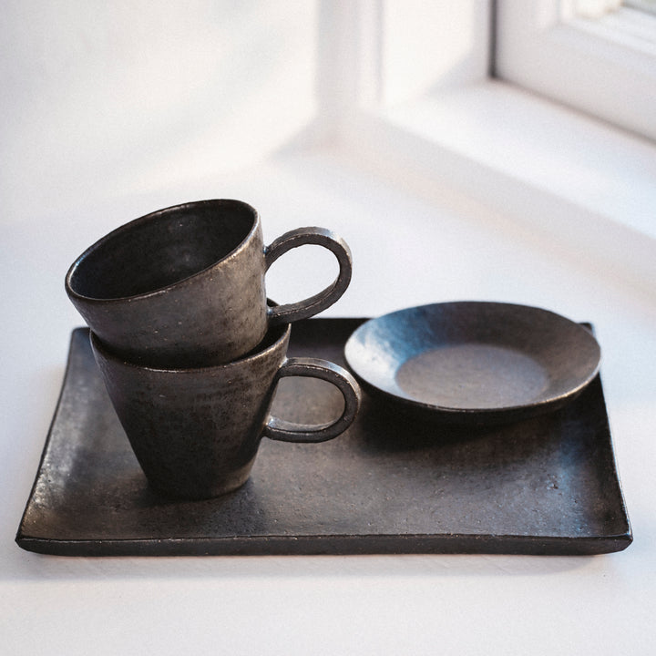 Wakahiko Ishikawa, Espressotasse, jap. Keramik, schwarz