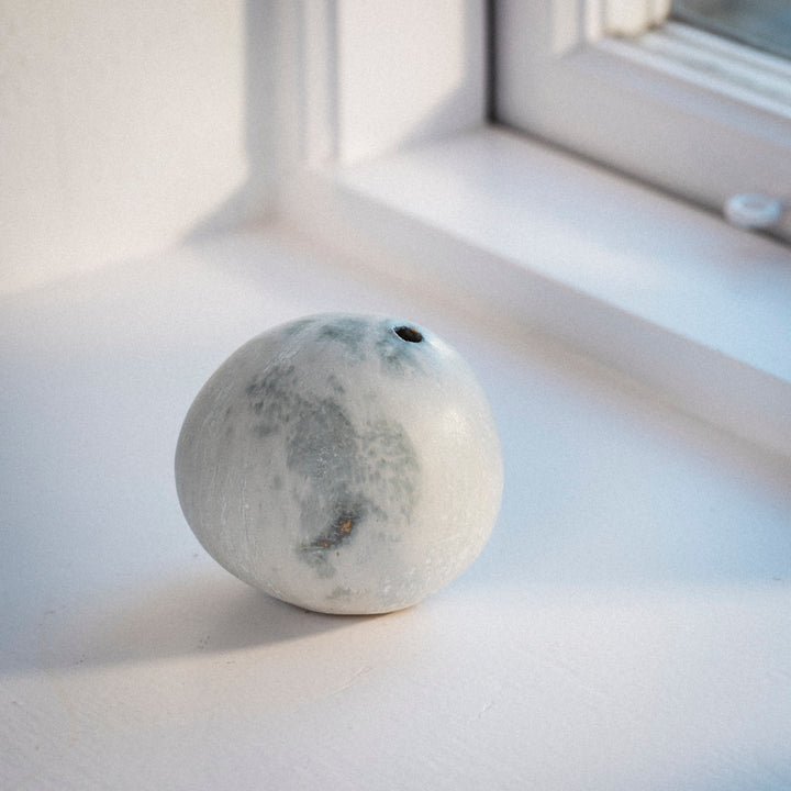 Bisui Ishikawa, Vase, jap. Keramik, oval, mint