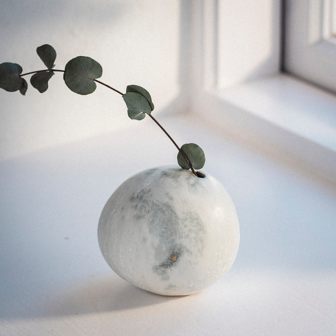 Bisui Ishikawa, Vase, jap. Keramik, oval, mint