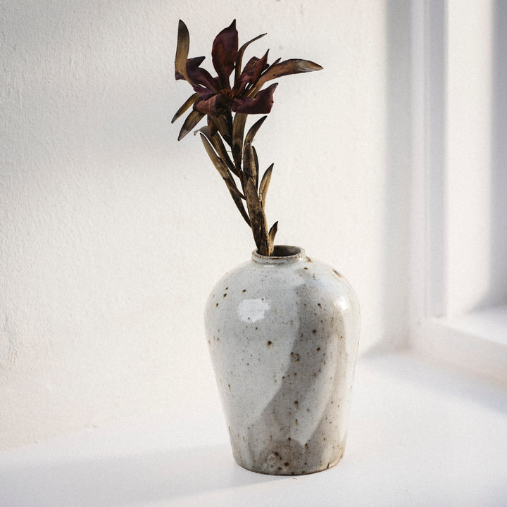 Tashiko Saito, Vase, jap. Keramik, weiß, "TS01"