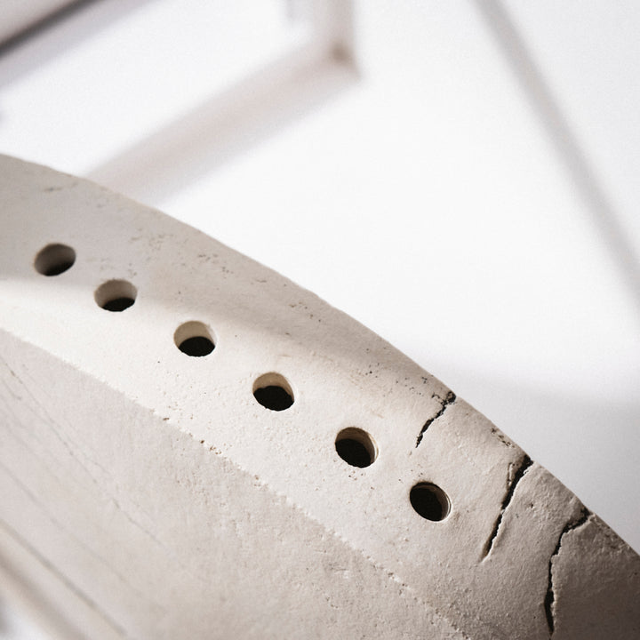 Gundula Sommerer, Plattenvase Keramik | weiss (RW116)