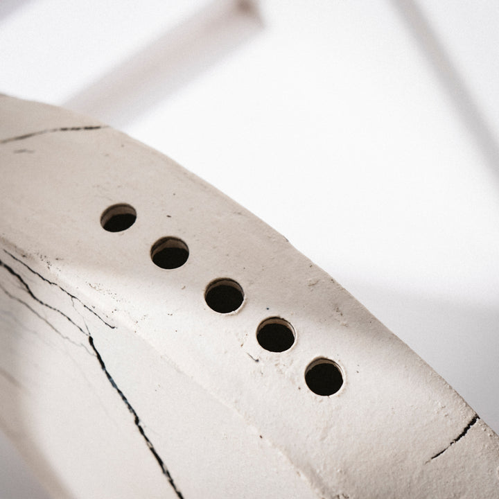 Gundula Sommerer, Plattenvase Keramik | weiss (RW119)