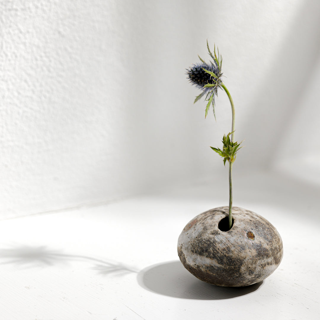 Tomoko Iwata,  Vase, Kieselform | japanische Keramik (TI29)