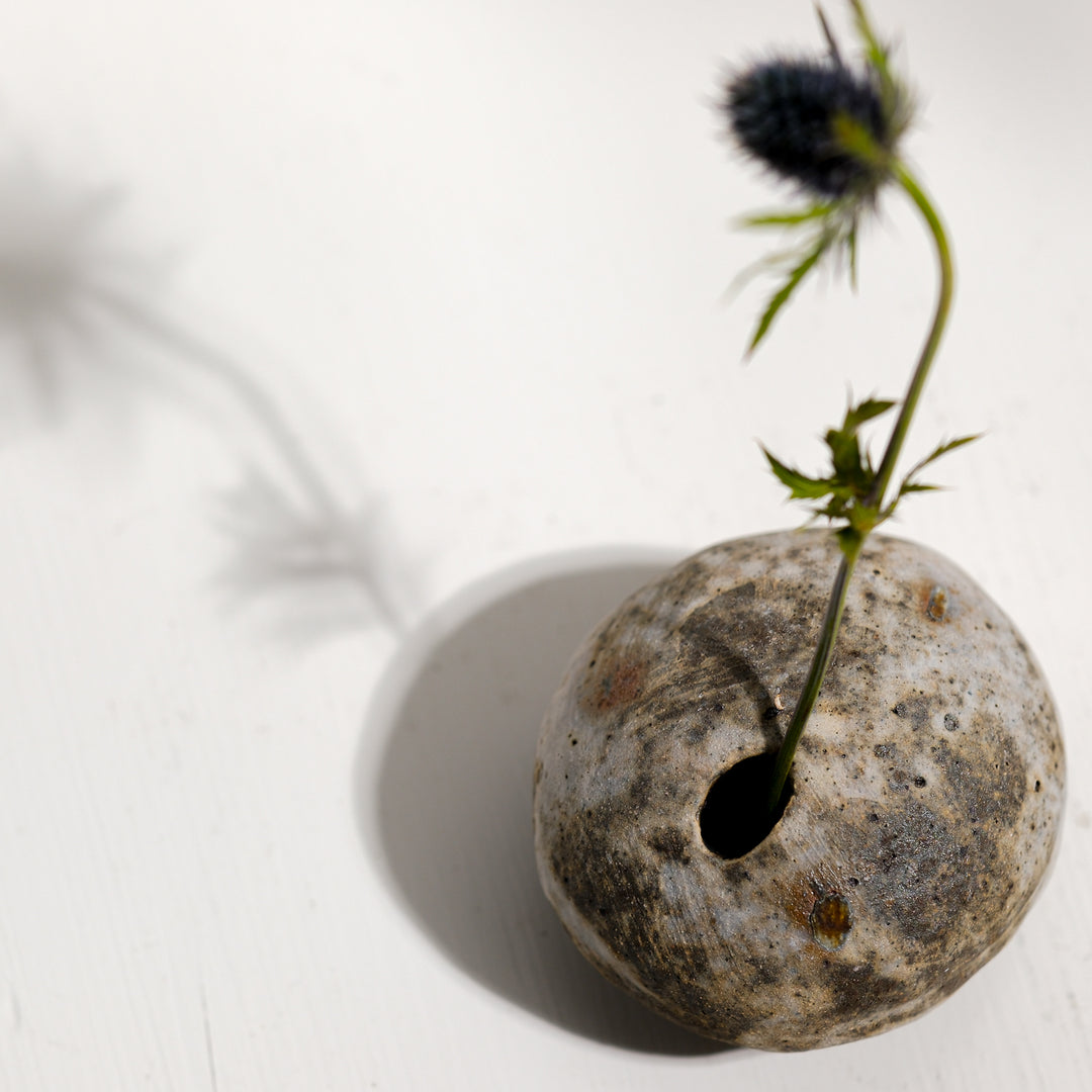 Tomoko Iwata,  Vase, Kieselform | japanische Keramik (TI29)