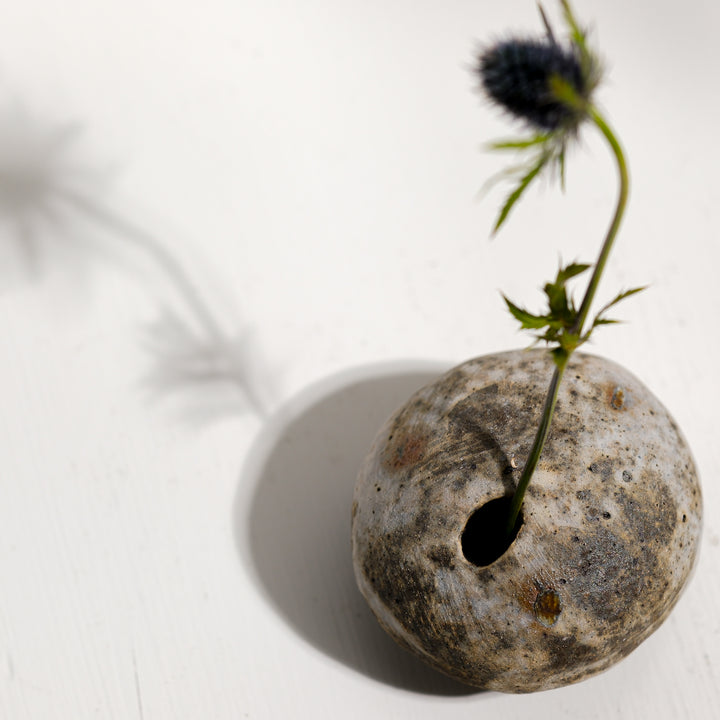 Tomoko Iwata,  Vase, Kieselform | japanische Keramik (TI29)