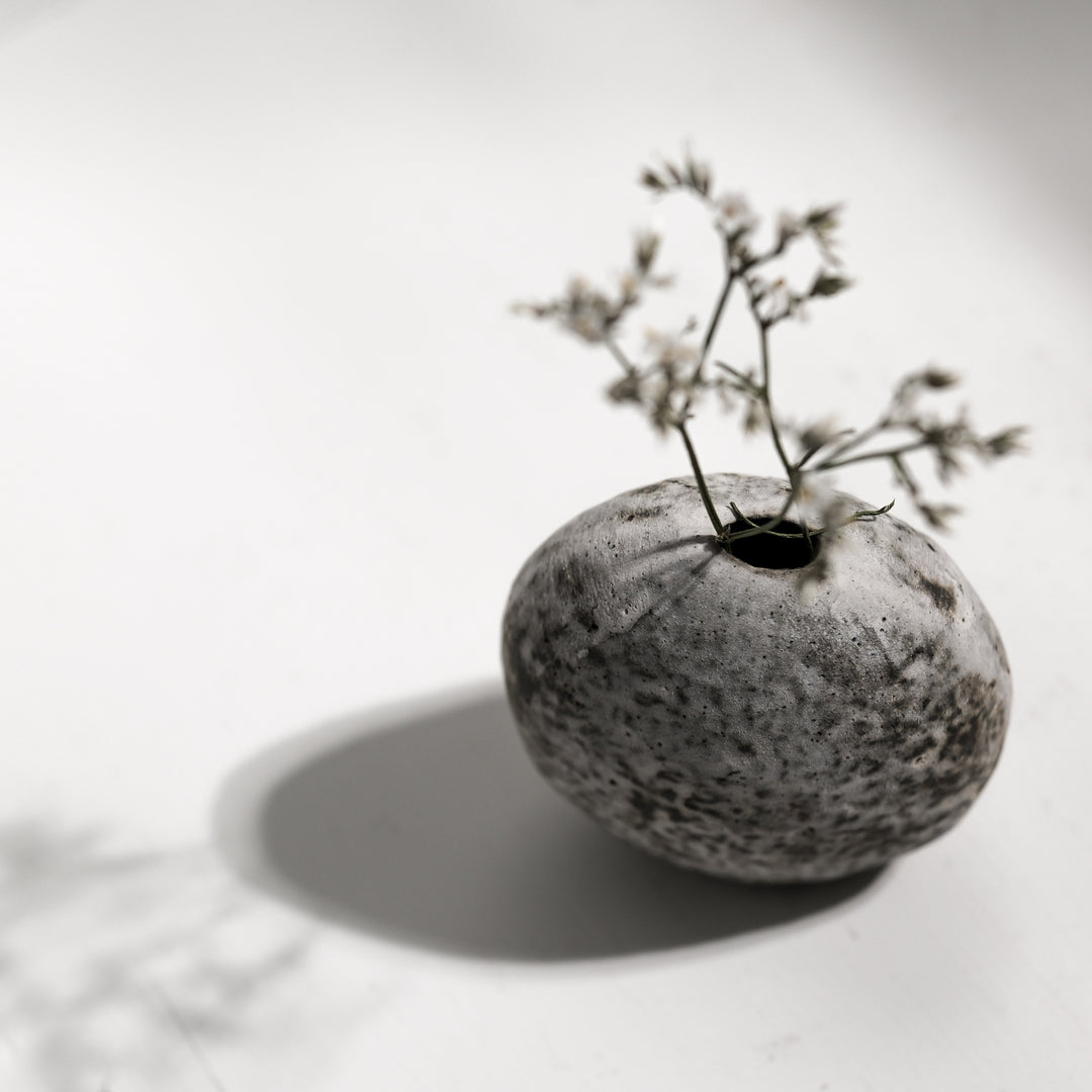 Tomoko Iwata,  Vase, Kieselform | japanische Keramik (TI33)