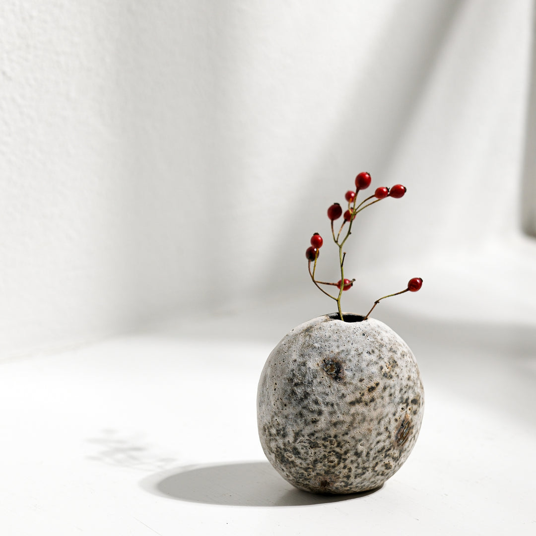 Tomoko Iwata,  Vase, Kieselform | japanische Keramik (TI31)