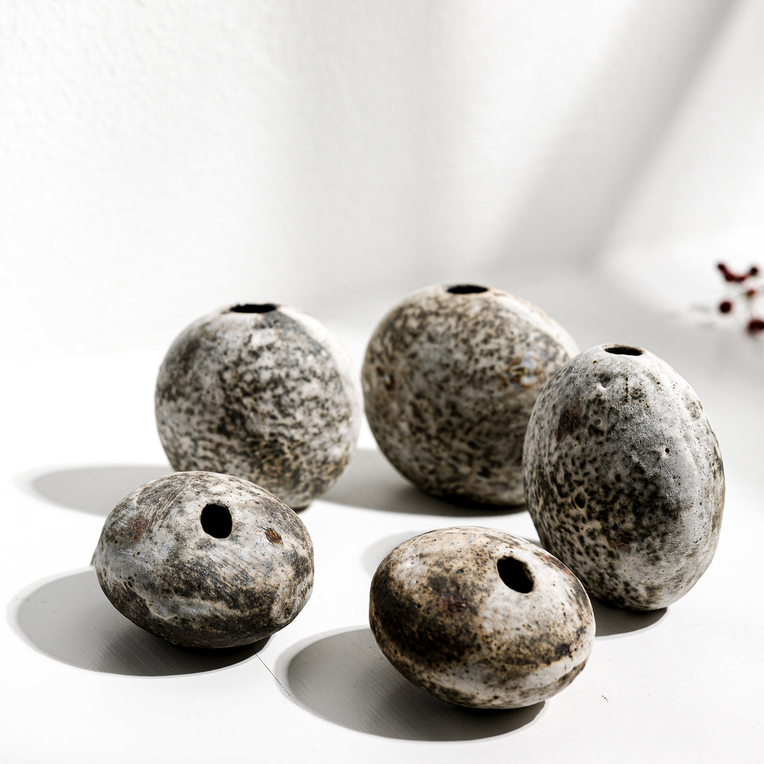 Tomoko Iwata,  Vase, Kieselform | japanische Keramik (TI30)