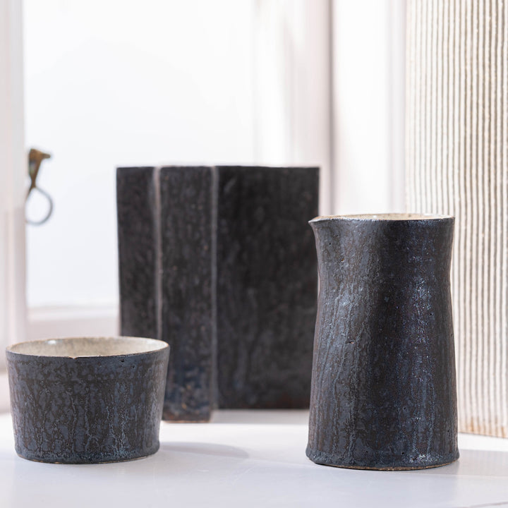 Christine Wagner, Schale, Becher Steinzeug, schwarz weiß Mood Vase Krug | haptik.de