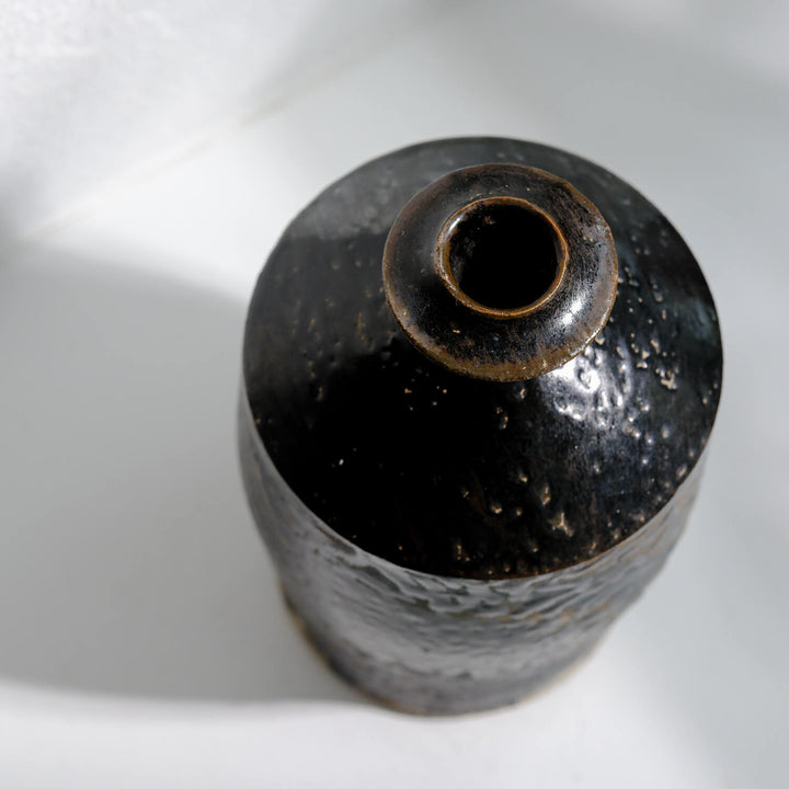 Douglas Black, Vase, japanische Keramik aus Mashiko | schwarz (DB01)