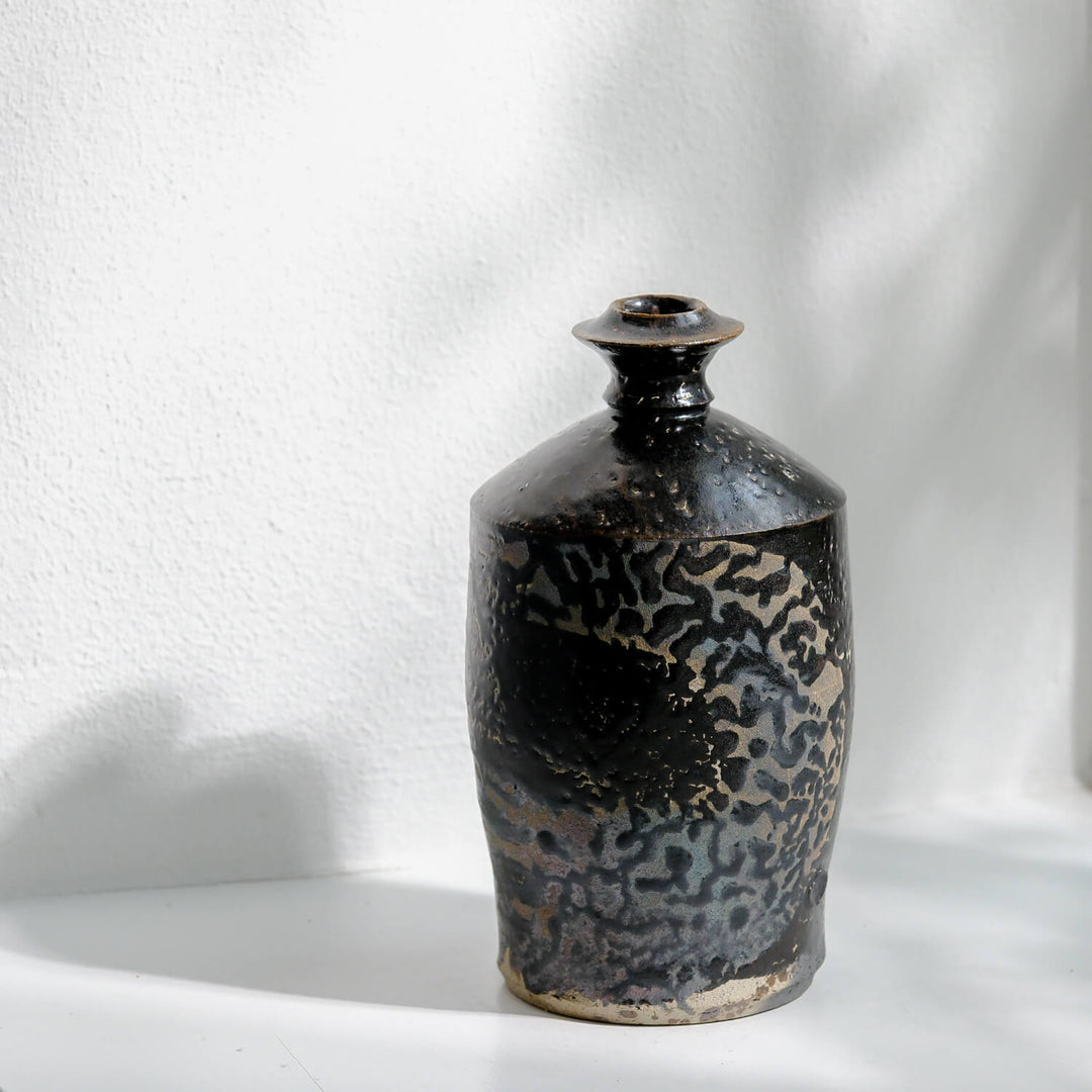 Douglas Black, Vase, japanische Keramik aus Mashiko | schwarz (DB01)