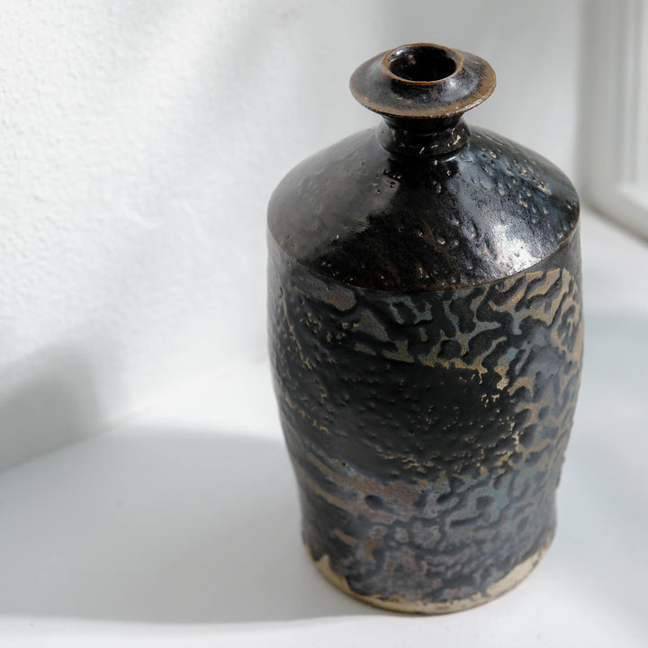 Douglas Black, Vase, japanische Keramik aus Mashiko | schwarz (DB01)