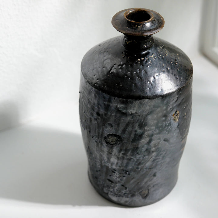 Douglas Black, Vase, japanische Keramik aus Mashiko | schwarz (DB01)