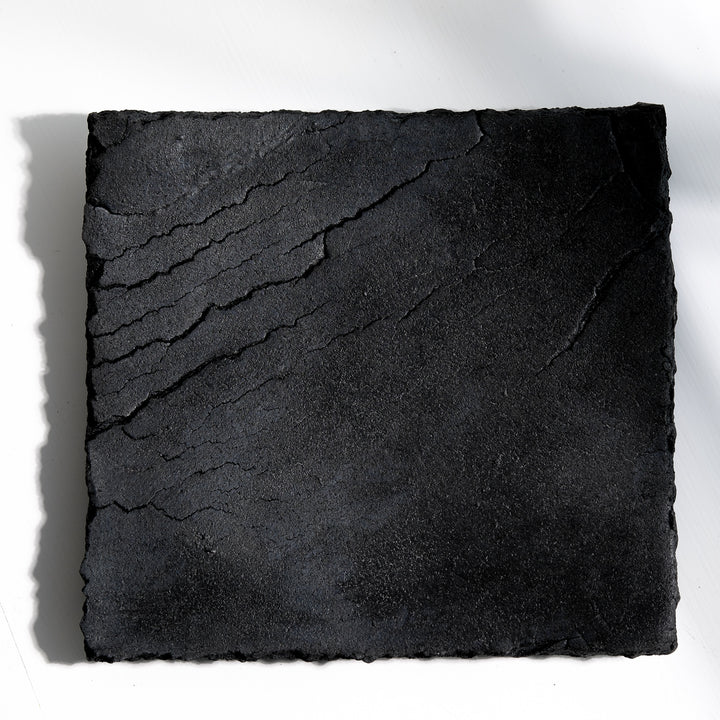 Gundula Sommerer, Raku Schale, quadratisch | schwarz (GS157)