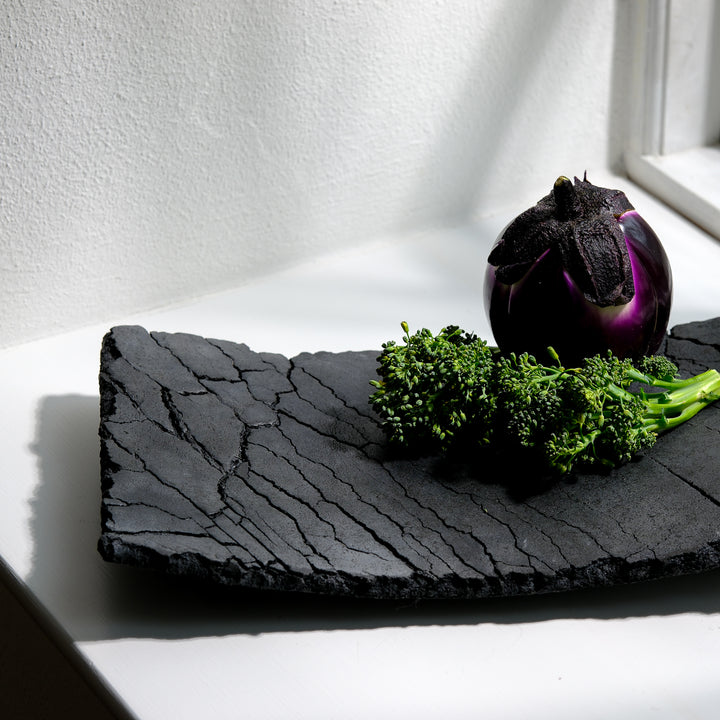 Gundula Sommerer, Raku Schale, rechteckig | schwarz (GS124)