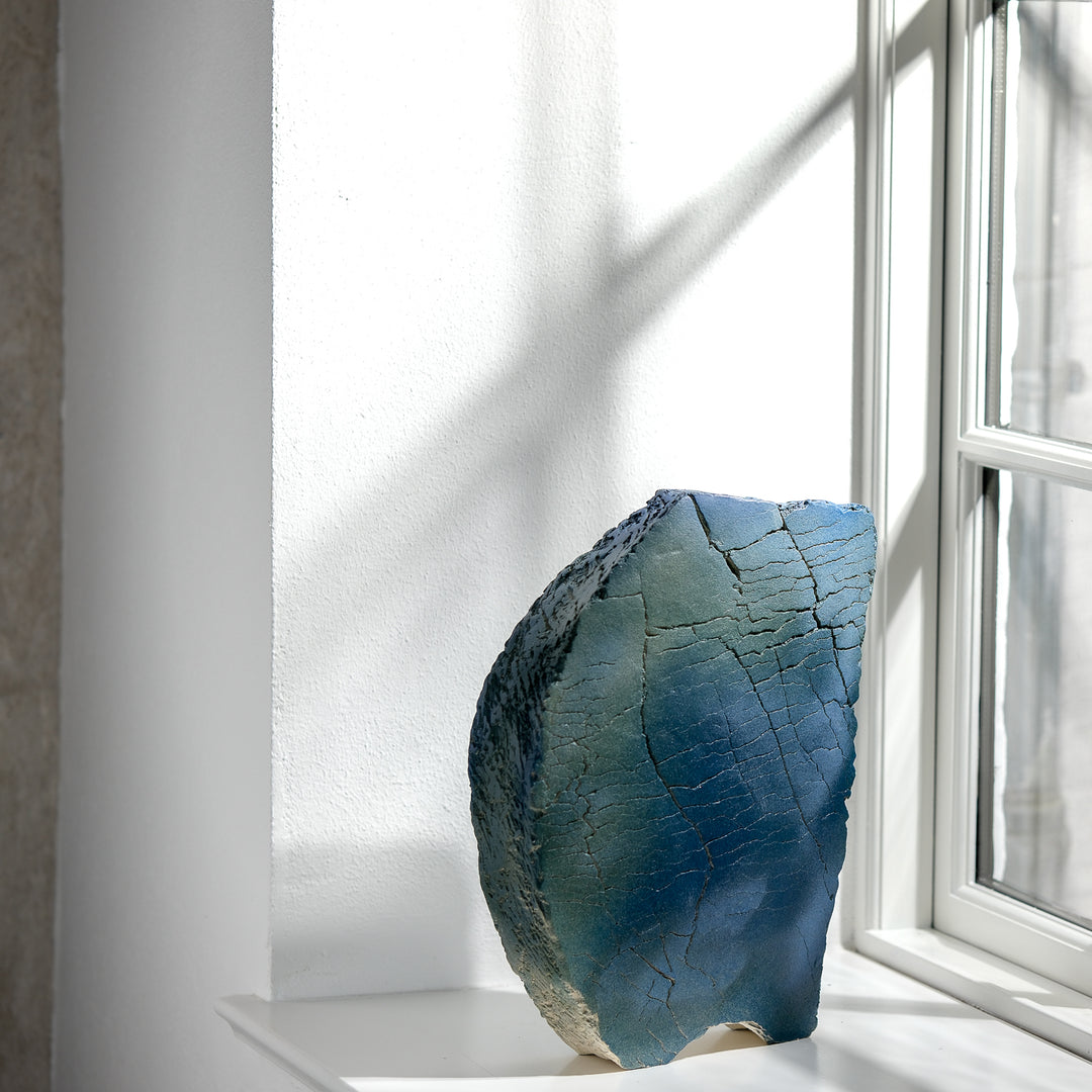 Gundula Sommerer, vase | stoneware, blue, (GS197)