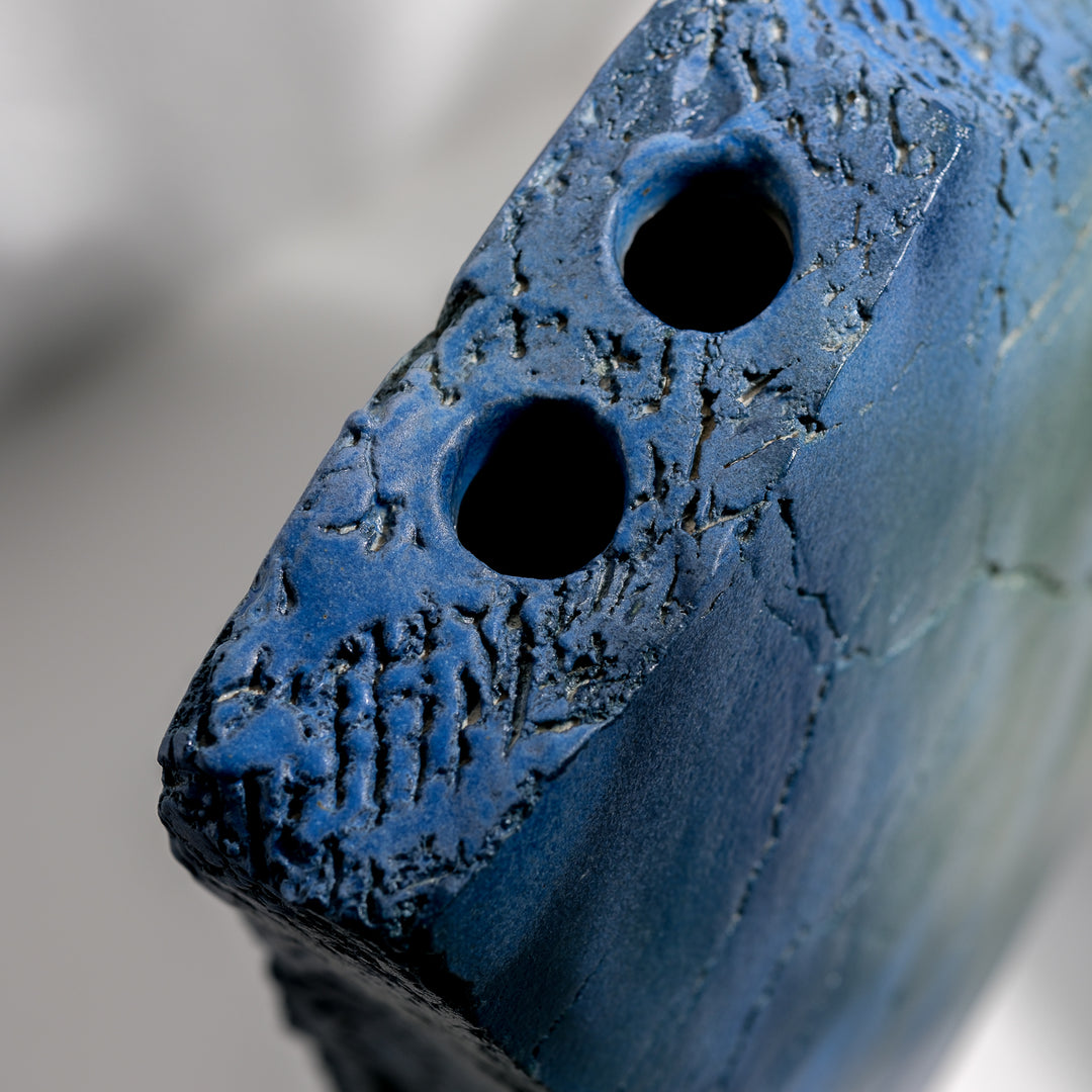 Gundula Sommerer, vase | stoneware, blue, (GS197)