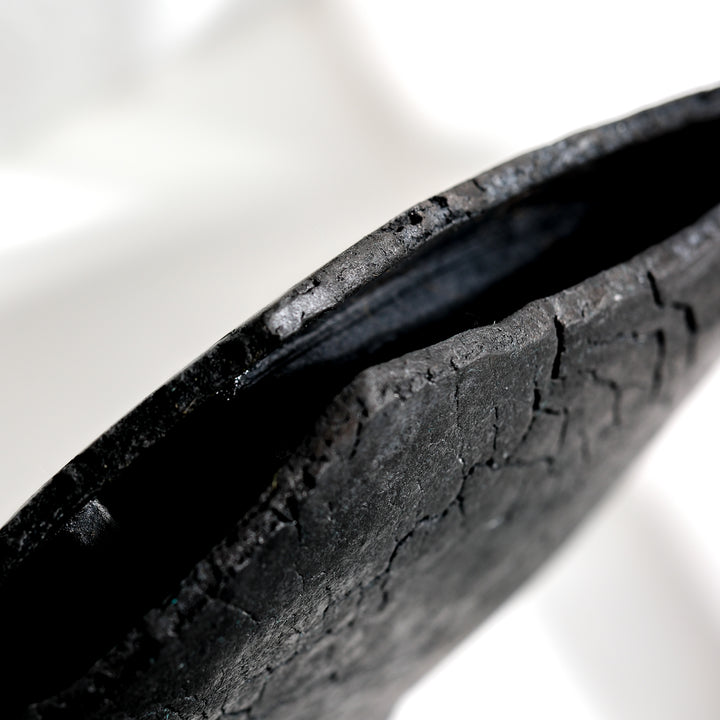 Gundula Sommerer, Flügelvase, Raku | schwarz (GS194)