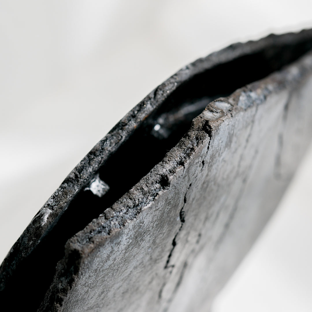 Gundula Sommerer, Flügelvase, Raku | schwarz (GS195)